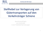 Ralf Jentges - Stellhebel zur Verlagerung von Gütertransporten auf den Verkehrsträger Schiene Ralf Jentges - Stellhebel zur Verlagerung von Gütertransporten auf den Verkehrsträger Schiene