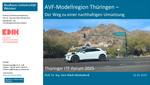 AVF Modellregion Thüringen - Der Weg zu einer nachhaltigen Umsetzung | Prof. Dr. Uwe Plank-Wiedenbeck AVF Modellregion Thüringen - Der Weg zu einer nachhaltigen Umsetzung | Prof. Dr. Uwe Plank-Wiedenbeck