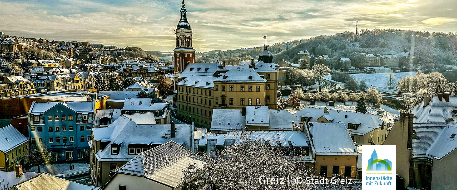 Bildbeschreibung / description: Schneebedecktes Greiz